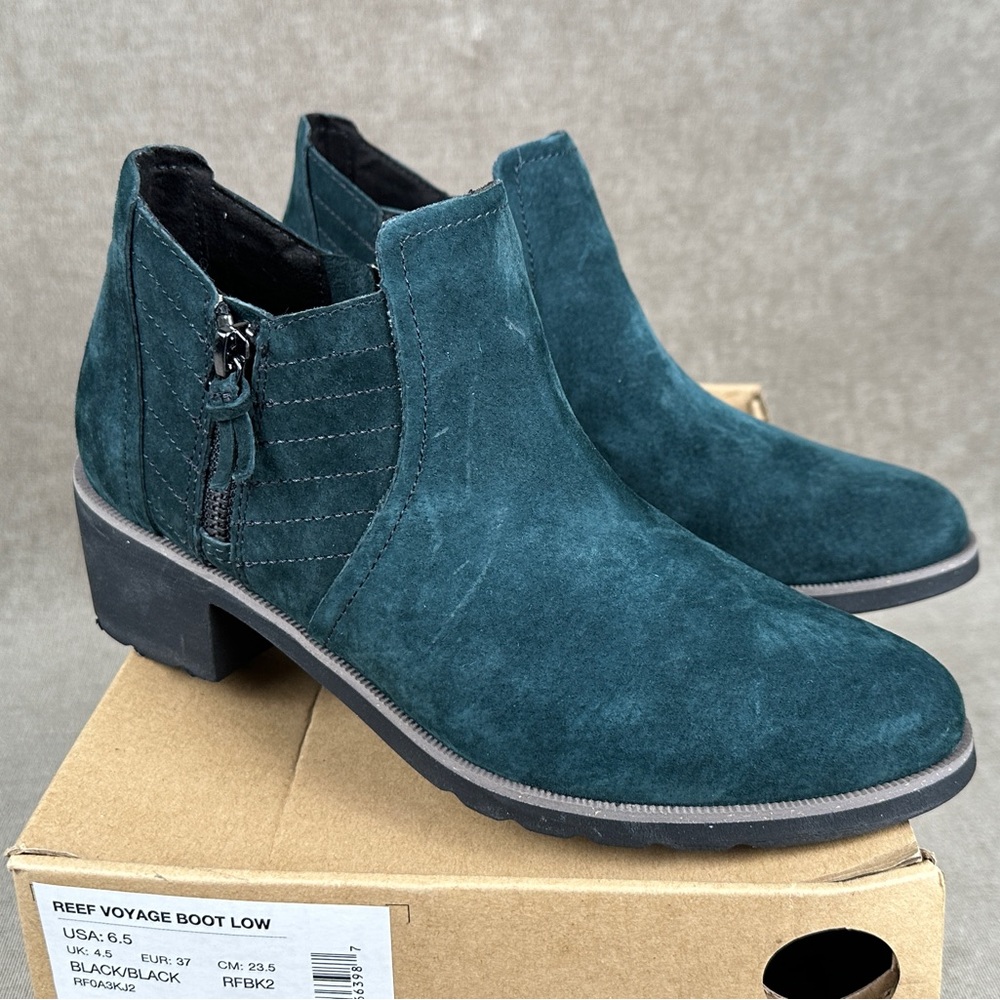 NIB Blue Suede Bootie by Reef 6.5